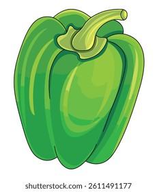 Fresh Capsicum isolated on a white background