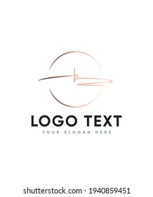 A fresh, carefree attitude and a playful edge with unique script letter type B logo template, Vector logo for business and company identity 