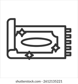 Fresh Carpet Icon Vector Illustration Outline