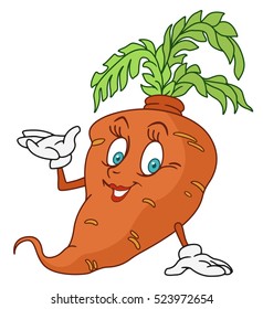 Happy Carrot Cartoon Stock Vector Royalty Free