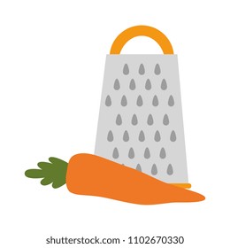 fresh carrot with grater vegetarian food