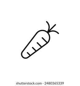 Fresh Carrot Icon for Healthy Recipes and Nutrition