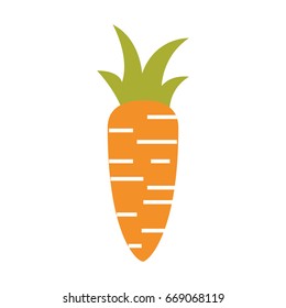 fresh carrot isolated icon