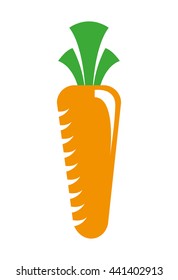 fresh carrot isolated icon design