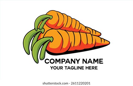 fresh carrot logo vector illustration