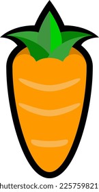 fresh carrot sticker vector icon