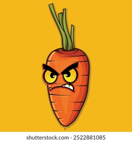 Fresh carrot vagetable character design.