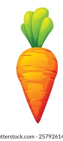 Fresh carrot vector cartoon illustration