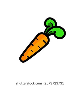  Fresh carrot - vector icon