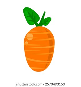 Fresh carrot vector illustration. Flat style design. Suitable for healthy snacks and vegetable nutrition element content