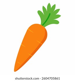 A fresh carrot vector on white background