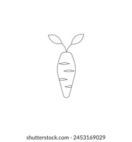 Frisches Karotten-Vektorgrafik-Symbol