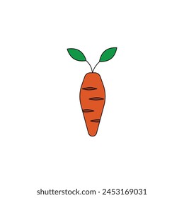 fresh carrot vector type icon