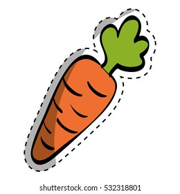 Fresh carrot vegetable icon vector illustration graphic design