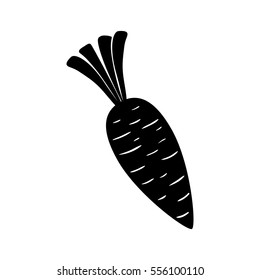 Fresh carrot vegetable icon vector illustration graphic design