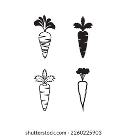 Fresh carrot vegetable icon,logo vector illustration design template.