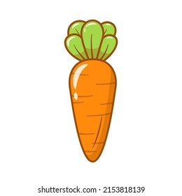 Fresh Carrot Vegetable Vector Illustration Cartoon Icon