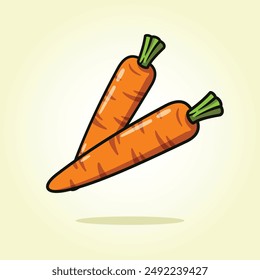 Fresh carrot vegetable vector illustration