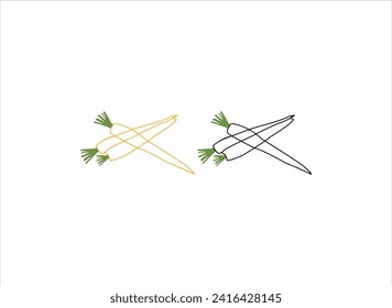 Fresh carrots on white background
