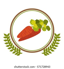 Fresh carrots vegetable icon vector illustration graphic design