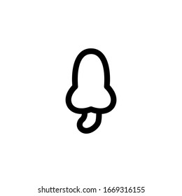 Fresh Cashew Fruit Outline Style Icon Vector Illustration.

