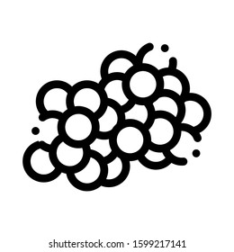 Fresh Caviar Eggs Icon Vector. Outline Fresh Caviar Eggs Sign. Isolated Contour Symbol Illustration