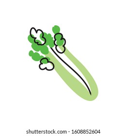 fresh celery vegetable healthy isolated icon vector illustration design