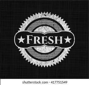 Fresh chalkboard emblem