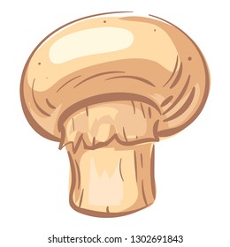 Fresh champignon icon. Cartoon of fresh champignon vector icon for web design isolated on white background