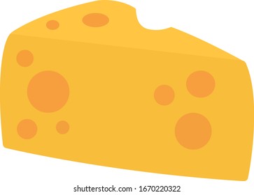 Fresh cheese, illustration, vector on white background.