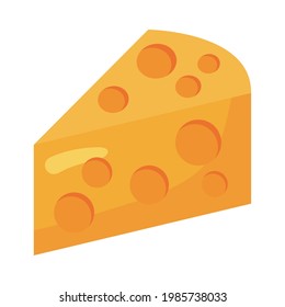 fresh cheese portion isolated icon