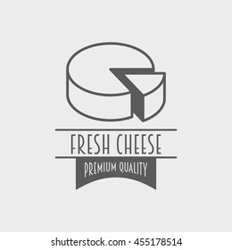 Fresh cheese premium quality logo, symbol or label design template