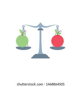 fresh cherries fruits in balance symbol