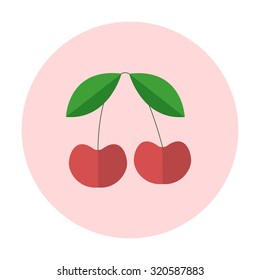 fresh cherries icon vector illustration