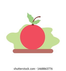 fresh cherry fruit isolated icon