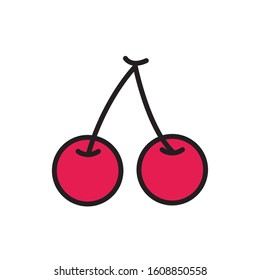 fresh cherry fruit isolated icon vector illustration design
