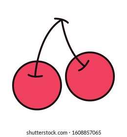fresh cherry fruit isolated icon vector illustration design
