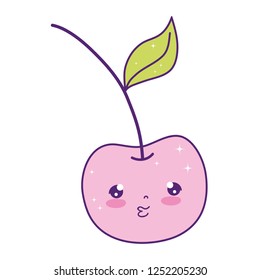 fresh cherry kawaii character