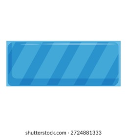 Goma de mascar fresca con rayas diagonales en envoltura de papel azul