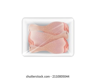 Hühnerbeine geröstet. Vektorgrafik