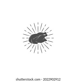 ilustración fresca de carne de pollo vector de fondo blanco