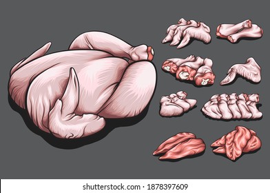 Fresh chicken meat set pack  collection