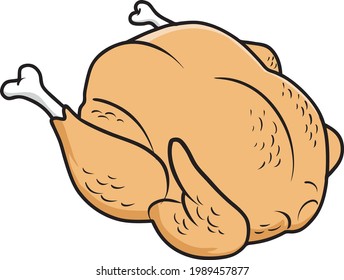 Fresh Chicken Meat vector illustration isolated on white background