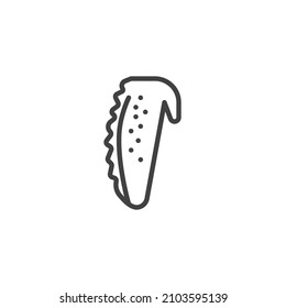 Fresh chicken wing line icon. linear style sign for mobile concept and web design. Raw chicken wing outline vector icon. Symbol, logo illustration. Vector graphics