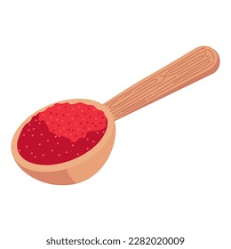 Fresh chili powder on spoon icon