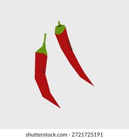 Ilustración de chile fresco. Icono simple de verduras picantes para la publicidad del mercado de agricultores. Símbolo de Vector de especias cosechadas en estilo minimalista plano.