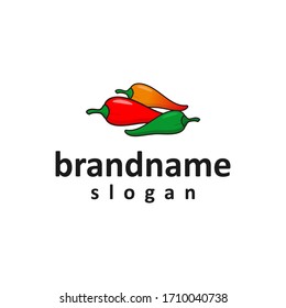 vector de diseño del logotipo del chili fresco