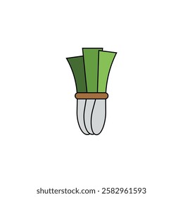 fresh chives vector type icon