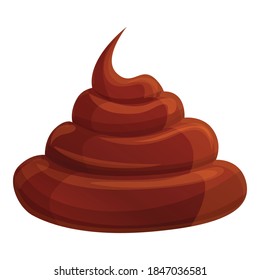 Fresh chocolate paste icon. Cartoon of fresh chocolate paste vector icon for web design isolated on white background
