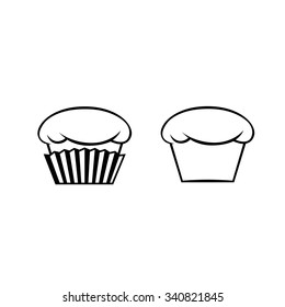 Fresh chocolate star chip space muffin logo template